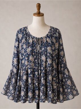 1.4.3. Story by Line Up Blue Floral Blouse